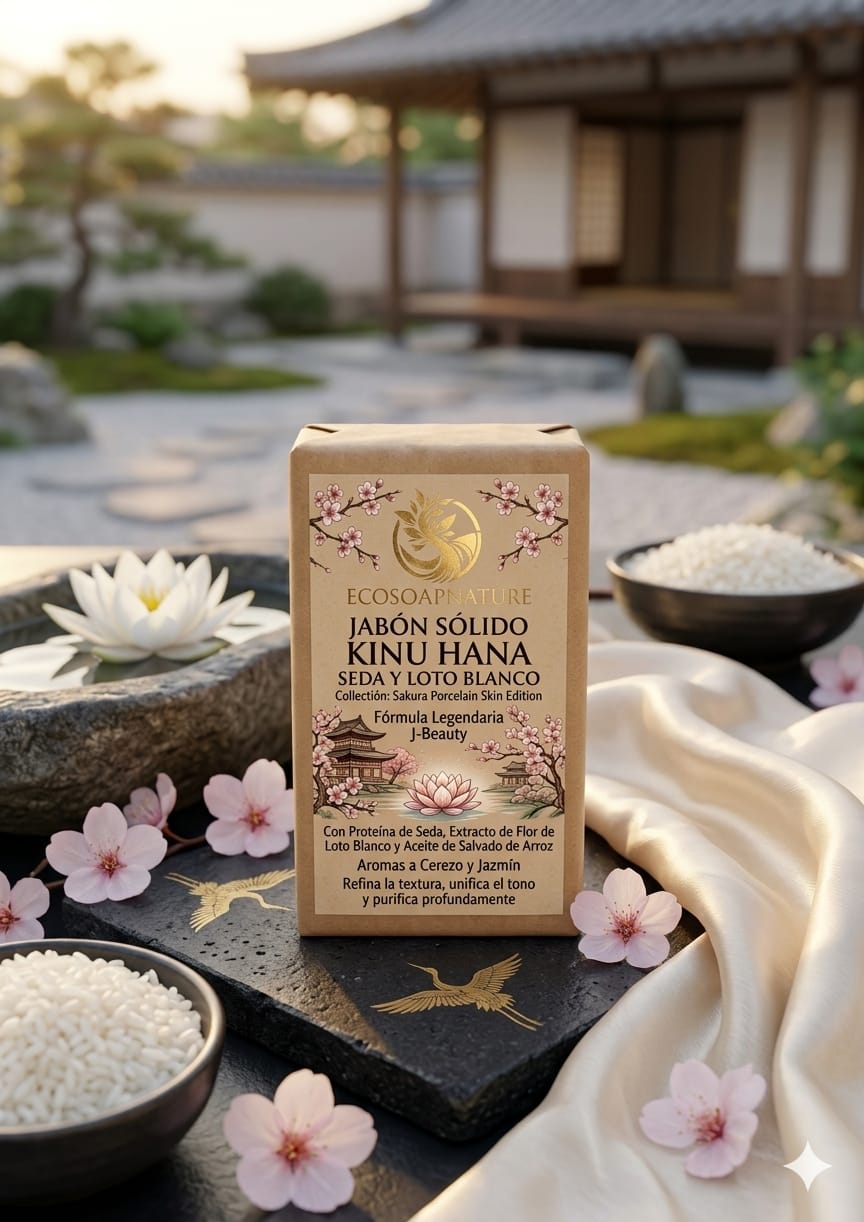 Jabón Sólido Kinu Hana (Flor de Seda) – Colección Sakura