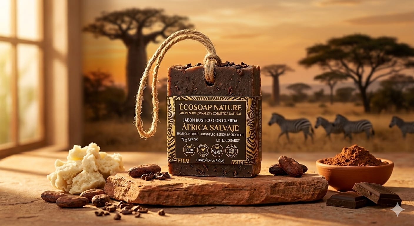Jabón Rústico con Cuerda África Salvaje