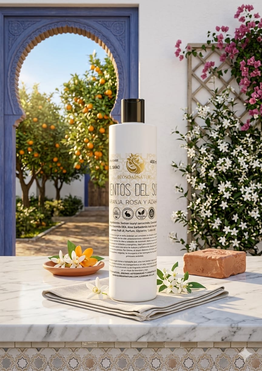 Gel de Baño "Vientos del Sur": Naranja, Rosa y Azahar (250ML)